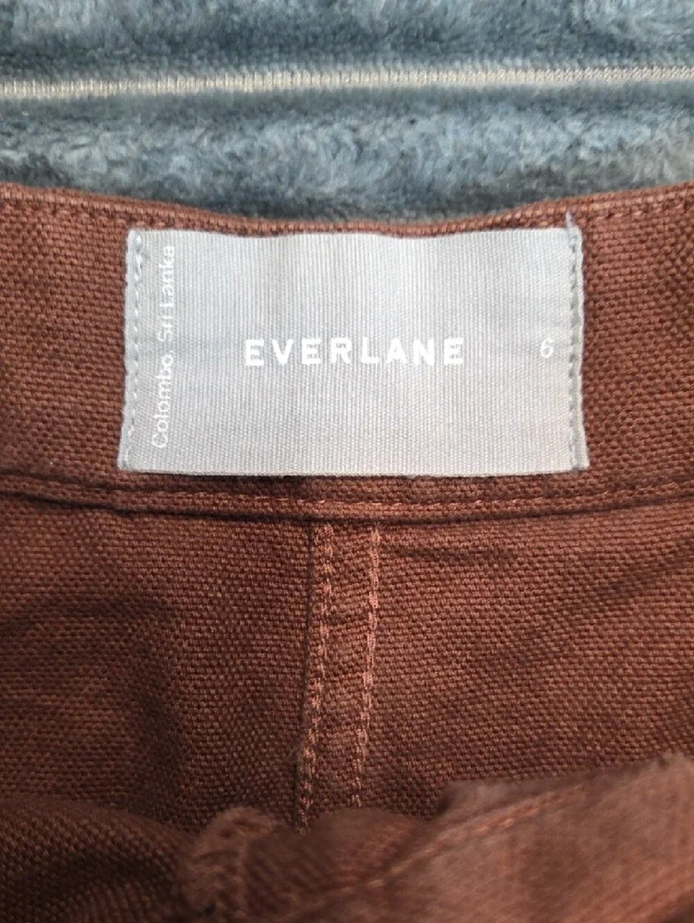 Everlane 100% Cotton Terracotta Mini Skirt with Front Button